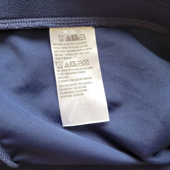 Isaac Mizrahi Live QVC Womens Skirt 3XP Mini Flare Blue Poly Blend BLU205E - Picture 7 of 9